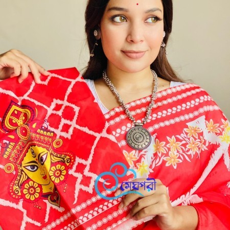 ব্লাউজ পিস সহ শাড়ী DP-6043