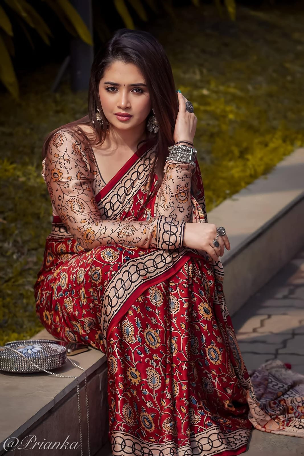 Premium Semi Muslin Silk Saree TS 106 ব্লাউজ পিছ সহ