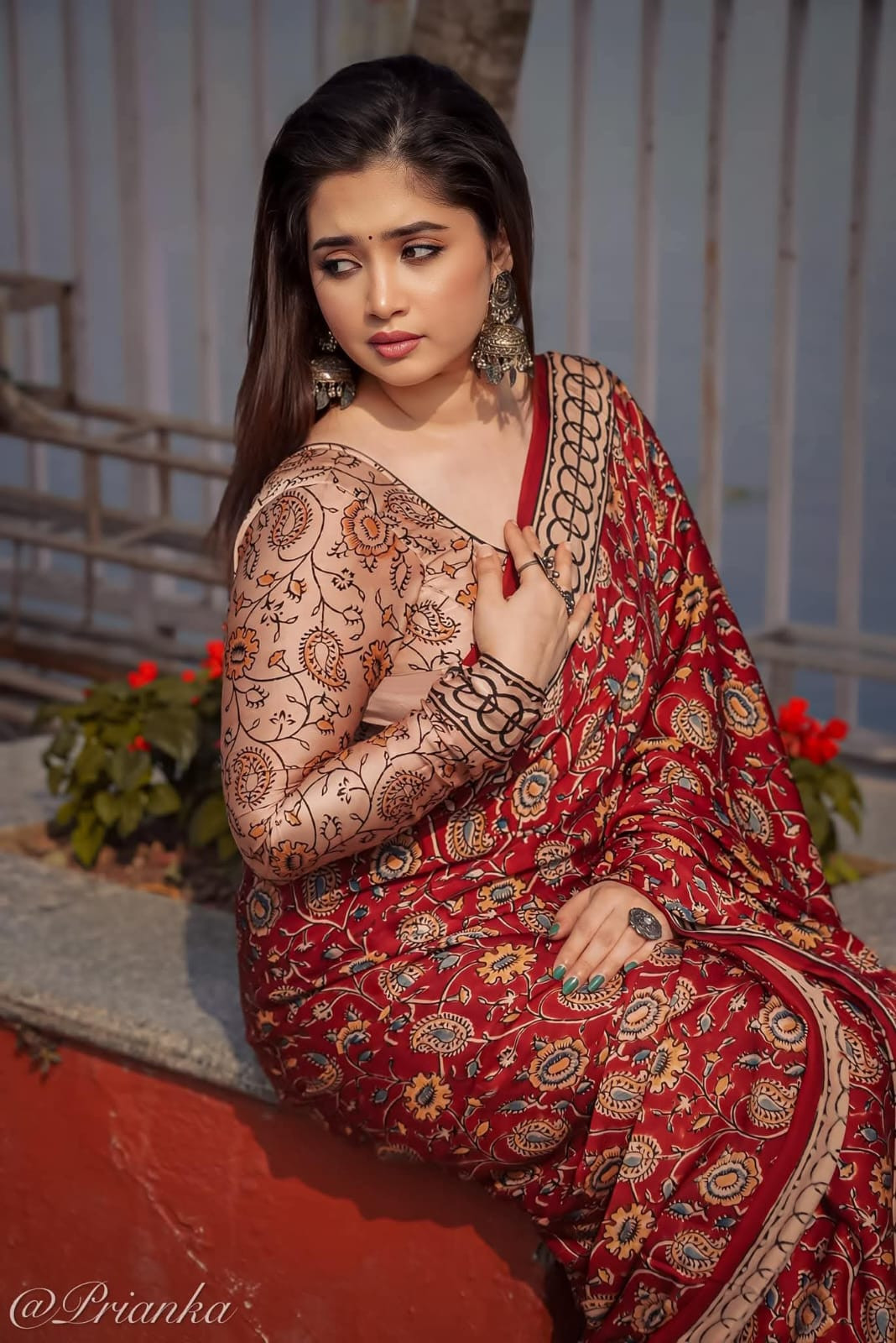 Premium Semi Muslin Silk Saree TS 106 ব্লাউজ পিছ সহ