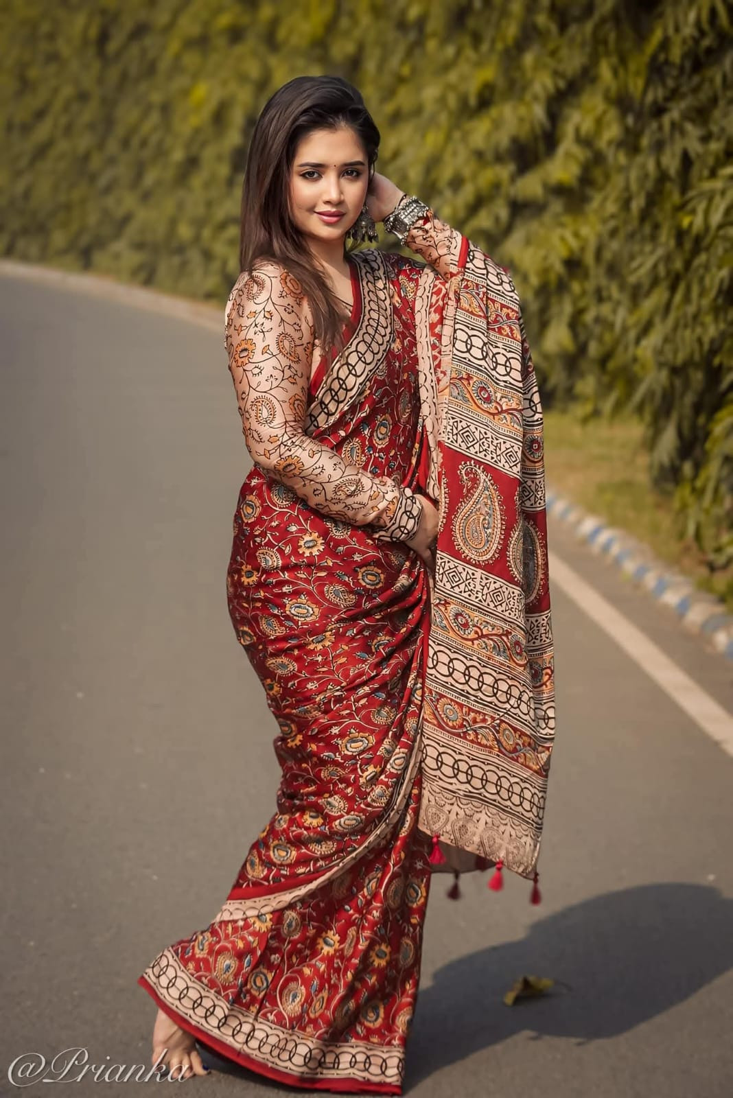 Premium Semi Muslin Silk Saree TS 106 ব্লাউজ পিছ সহ