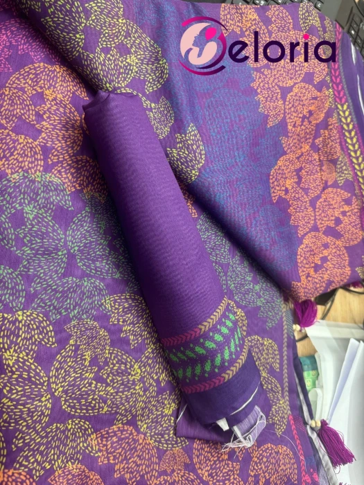 Premium Semi Muslin Silk Saree TS 108 ব্লাউজ পিছ সহ